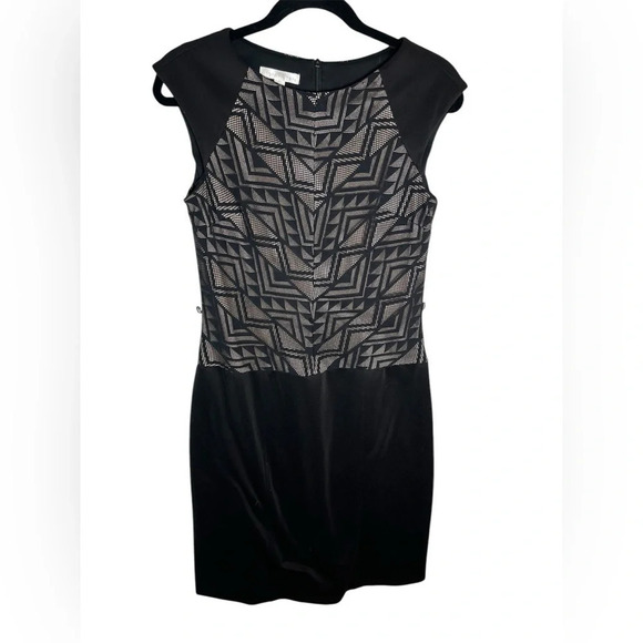 London Times Dresses & Skirts - London Times Black and Nude Midi Dress Size 8